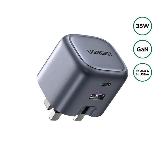 UGREEN 35W 2-Port Nexode GaN Fast Charger UK